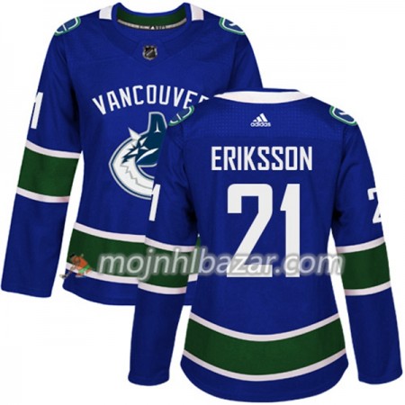 Dresovi Vancouver Canucks Loui Eriksson 21 Adidas 2017-2018 Plava Authentic - Ženska